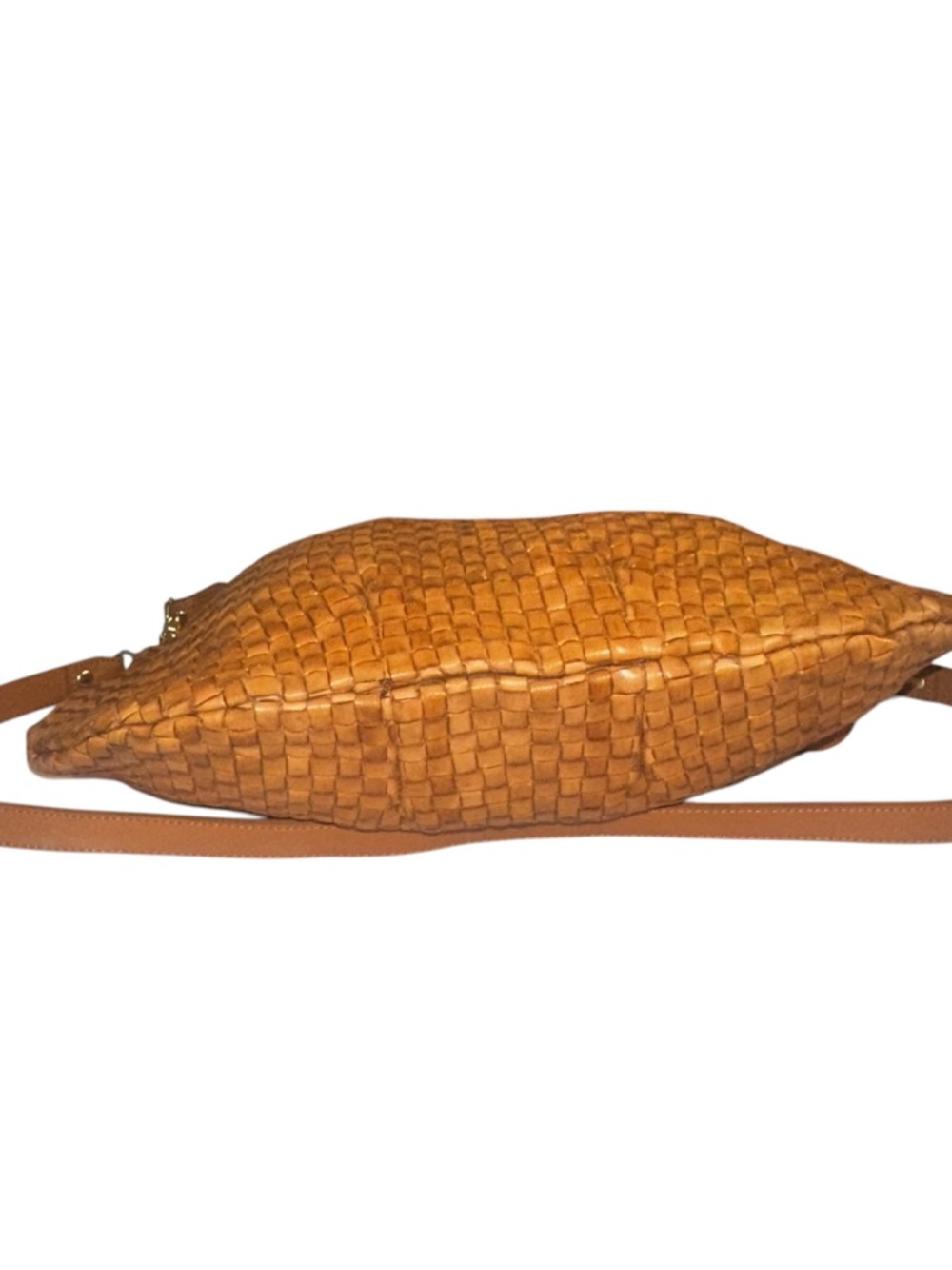 Clare V Woven Leather Moyen Messenger Bag in Natural Woven Checker - Picture 7 of 9